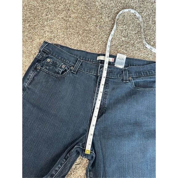 levi’s vintage 515 boot cut flare jean dark wash navy blue denim women’s size 14 - Picture 7 of 9